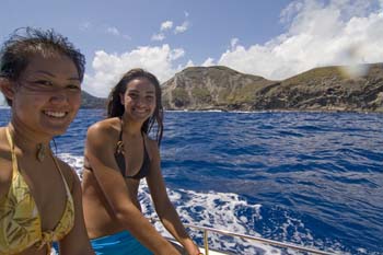 Boating to the island