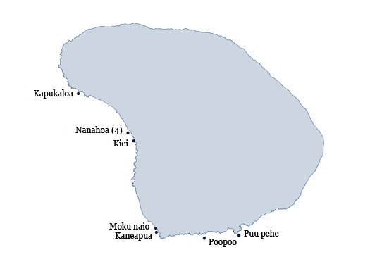 Lana'i islet map