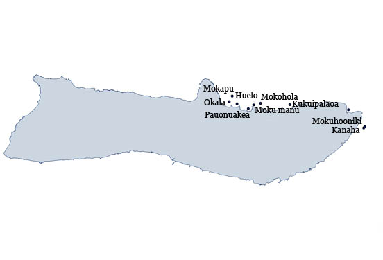 Moloka'i islet map